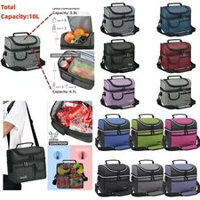 Insulated Lunch Bag Box for Women Men Thermos Cooler Hot Cold Adult Tote Food