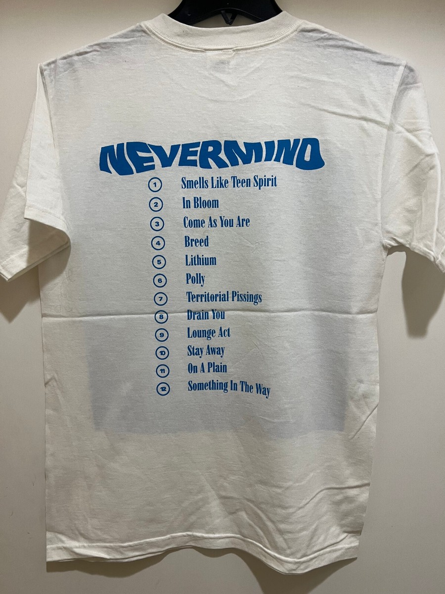 NIRVANA NEVERMIND Vintage 1992 T-Shirt - White Color T-Shirt NIRVANA NEVERMIND Vintage 1992 T-Shirt - White Color T-Shirt