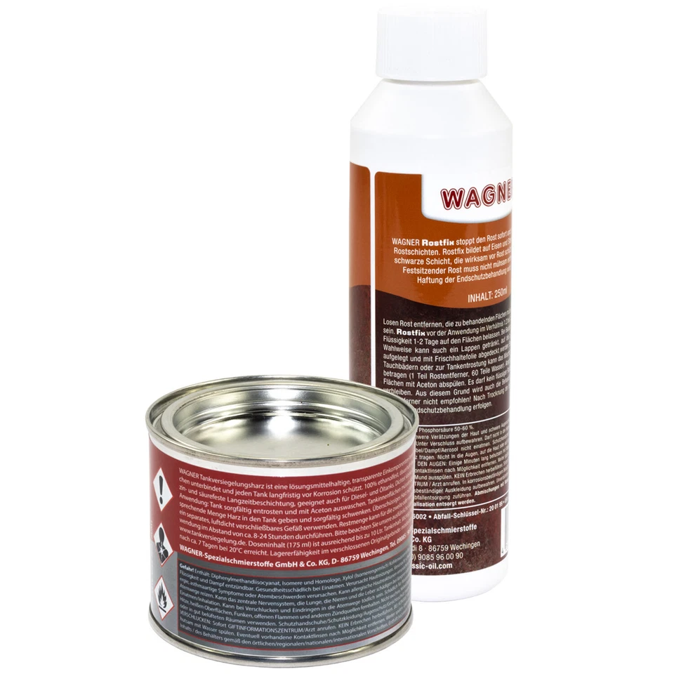 Tankversiegelung Set 2-teilig WAGNER bis 10 Liter Tankinhalt Rost Umwandler Tank - Bild 3 von 4