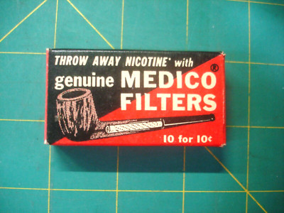 VINTAGE PACKS MEDICO PIPE FILTERS 1970'S NEW OLD STOCK  ''10 FOR 10 CENTS''