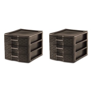 drawer sterilite plastic storage weave 2343 espresso organizer pack medium