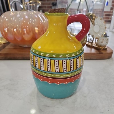 Valencia Oil Jar by Certified International Nancy Green Color Pattern 7'' T Jug