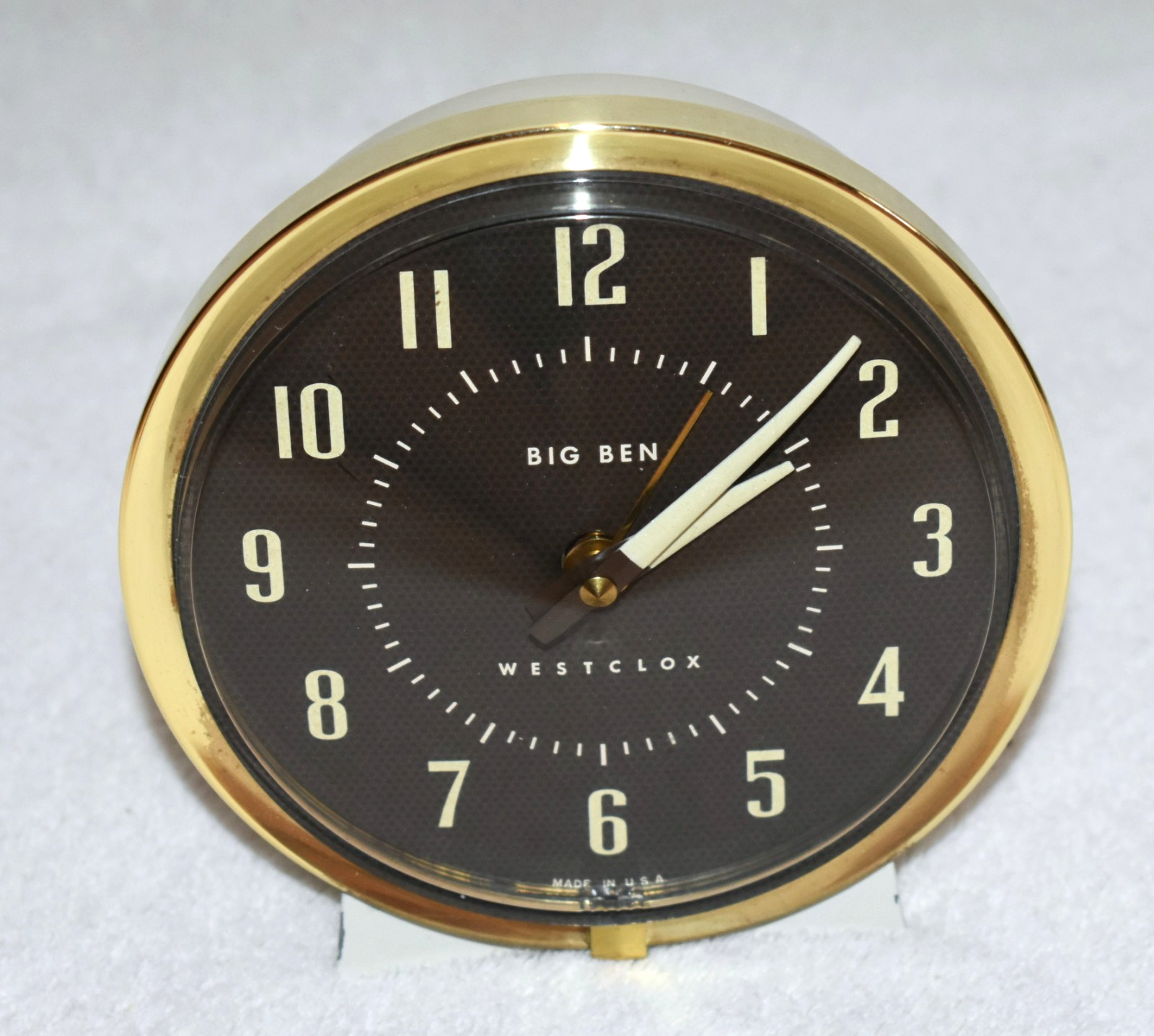 Vintage White Westclox Big Ben Alarm Clock