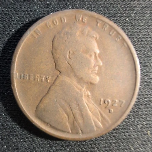 1927-D Wheat Penny Cent Fine or better (F or better) Condition - Single Coin