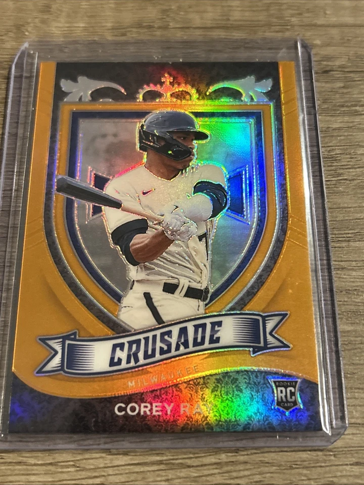 Corey Ray Brewers 2021 Chronicles Crusade Neon Orange #1/17 - Image 2 of 4