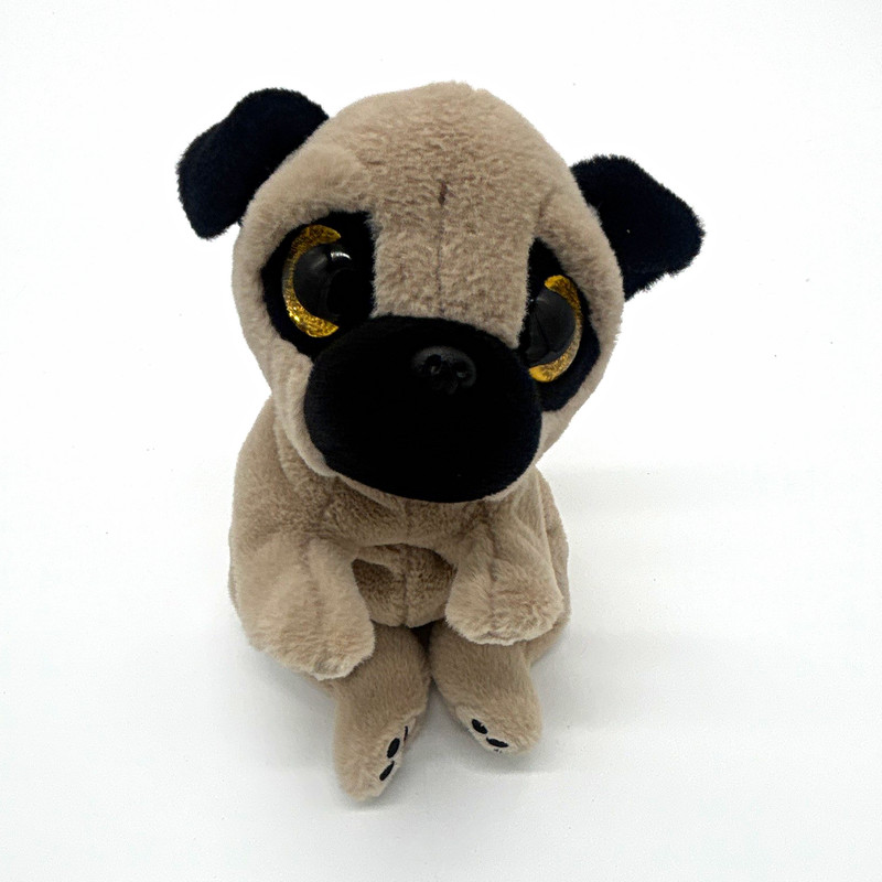 Ty Beanie Boos Pug Dog Plush Stuffed Animal Tan Black 2018 Ages 3+