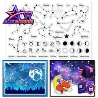 Silikonstempel Mondphase Transparent FüR Scrapbooking Konstellationen DIY