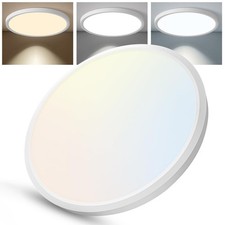 12 Inch Slim Dimmable LED Flush Mount Ceiling Light Fixtures, 24W 2640LM 3000...