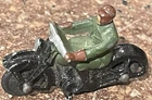 Vintage 1952 Dinky Toys No.37a Civilian Motor cyclist motorbike post war