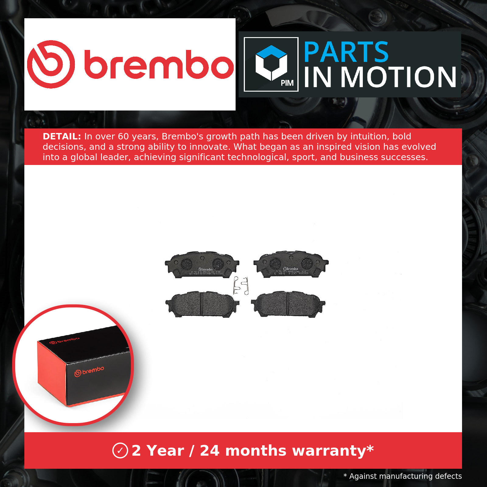 BRAKE PAD SET DISC BRAKE P 78 014 FOR SUBARU EJ22E 2.2L EJ255/EJ251/EJ253 2.5L - Image 6