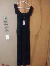 Gorgeous Boutique Black Maxi Dress Size Medium Form Fitting Formal