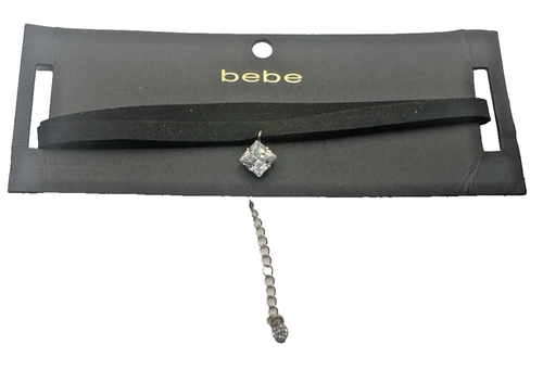 Collana girocollo BEBE in ecopelle con strass nuova con etichetta - Foto 4 di 6