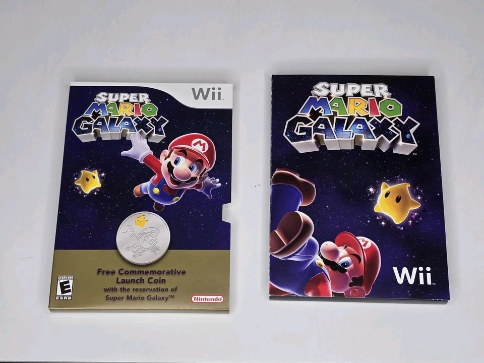 Moneda de lanzamiento promocional conmemorativa Super Mario Galaxy completa con caja Foto 2 de 4