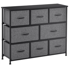 HOMCOM 8-Drawer Dresser,3-Tier Fabric Chest of Drawers,Storage Tower Organizer U