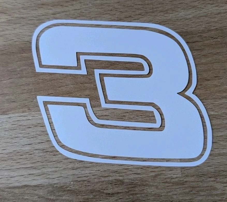 Dale Earnhardt #3 vinyl decal
