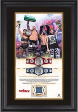 Finn Balor & Damian Priest Framed 10x18 2023 Payback Collage w/MU Canvas LE 250