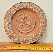 Heavy, Solid Vintage Brass Classical Releif Plaque