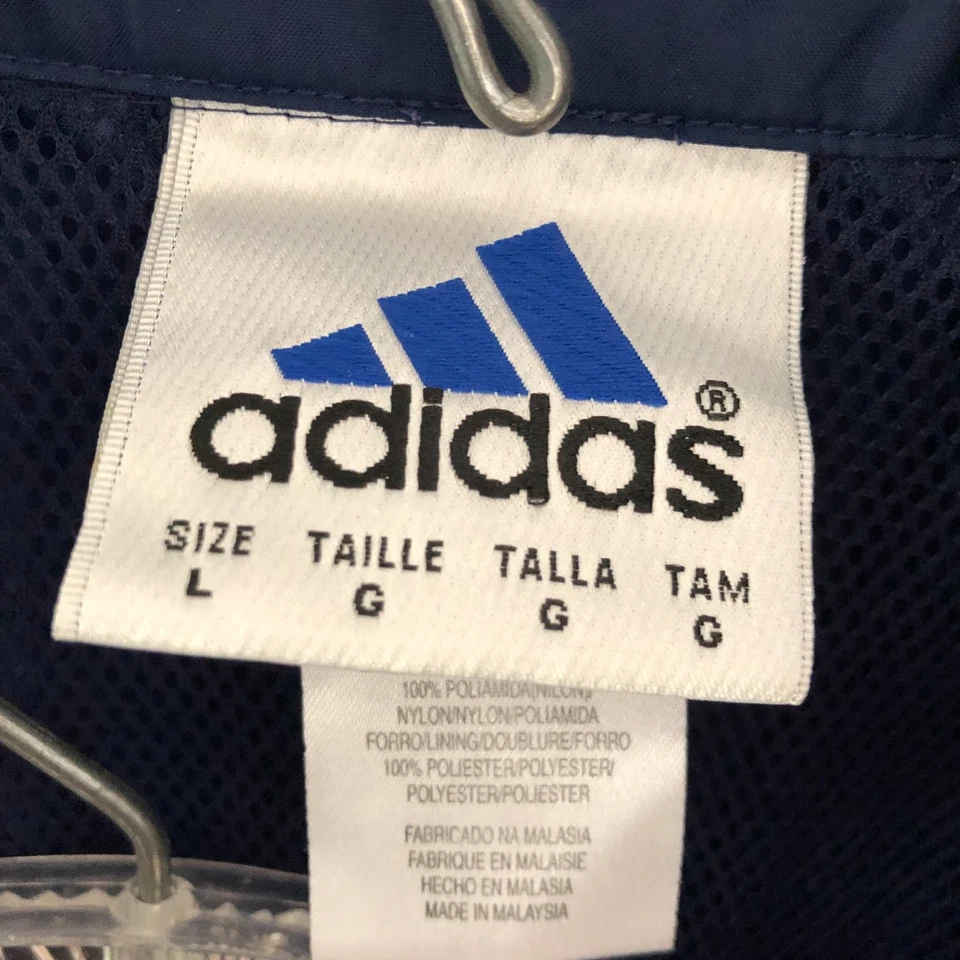 Vintage Adidas Men's Track Jacket Pants Set Size L Large Navy Blue Active Sports - Image 3 of 4