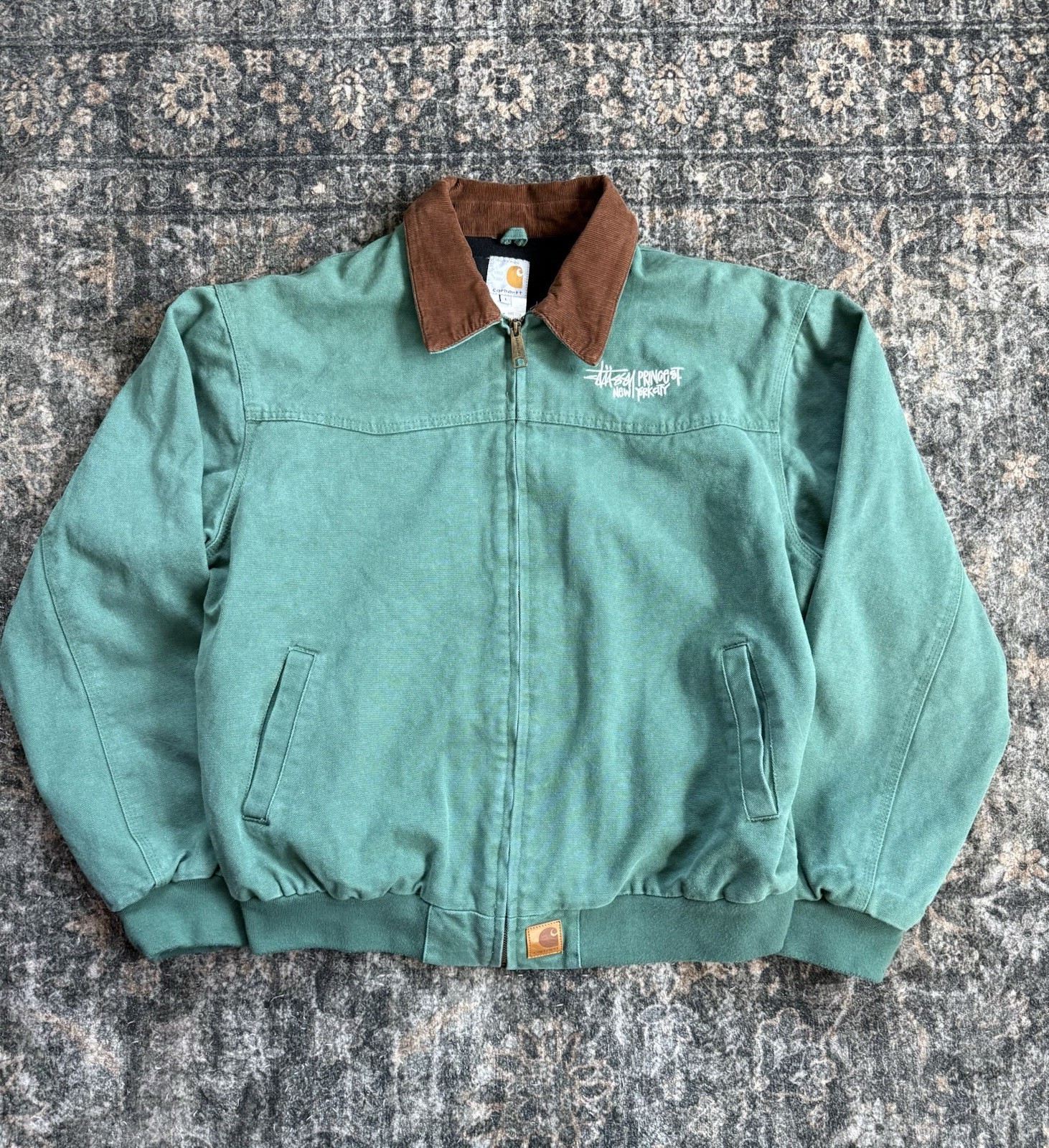 *RARE* Stussy x Carhartt Blue Santa Fe Duck Canvas Jacket