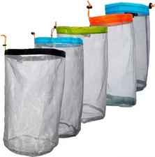 Tbest Ultralight Stuff Sacks Mesh Drawstring Storage Bag M-Orange, Orange 