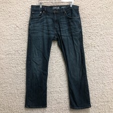 Levis Strauss Signature Jeans 36x30 Mens Blue Straight Denim Zip Fly Medium Wash