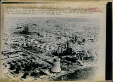 1968 Brazi Romania Petroleum Refinery Industrial 8X10 Historic Vintage Photo