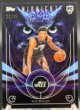 Ace Bailey 2025-26 Topps Midnight 26/35 Winter Solstice Night Owls RC #NO-20