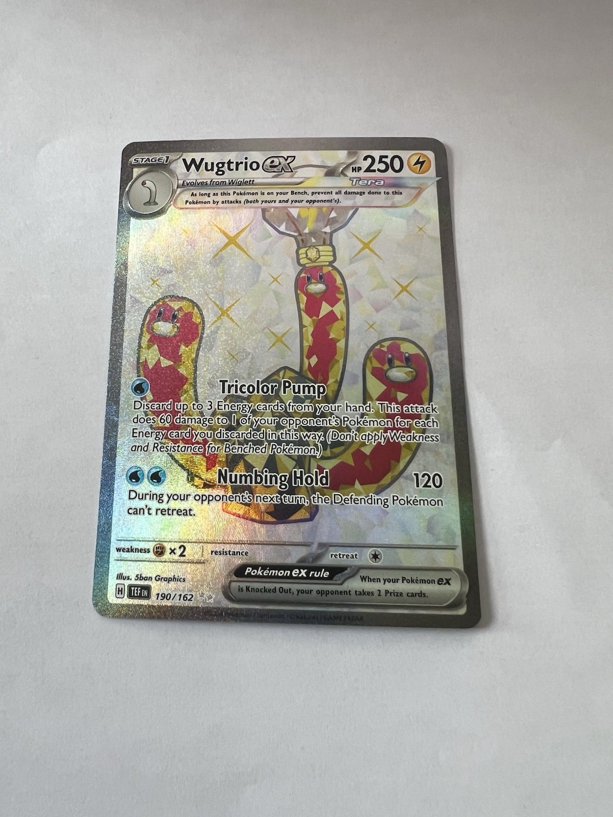 Wugtrio ex 190/162 – Full Art Ultra Rare Holo – Temporal Forces – Pokémon TCG NM