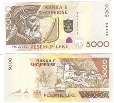 Albania - 5000 Leke 2001 UNC P. 70 Lemberg-Zp