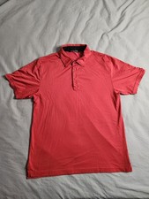 Travis Mathew Polo Shirt Mens Size Large Crimson Red Golf Lightweight Preppy NEW