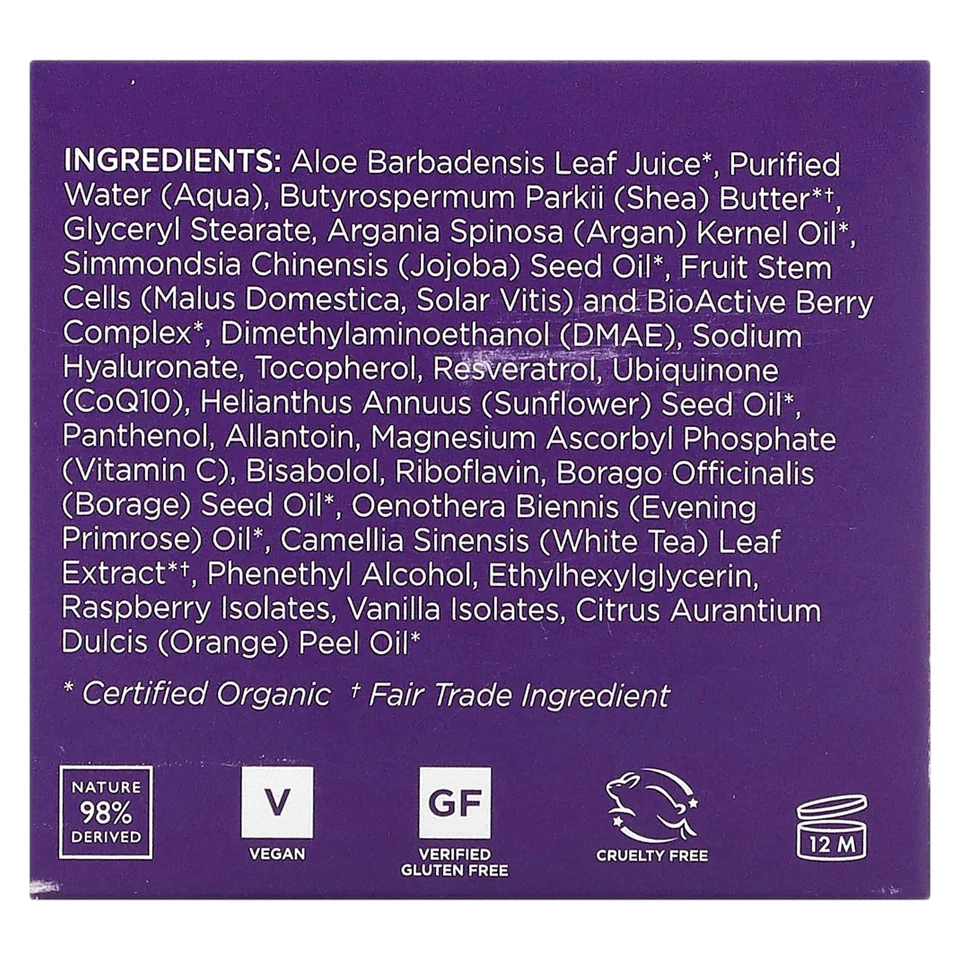 Andalou Naturals Lift Firm Cream Hyaluronic DMAE 1 7 oz 50 g Cruelty-Free, - Image 3 of 4