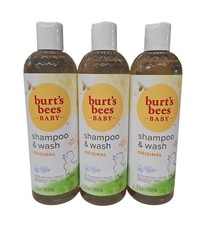 Lot of 3 Burt's Bees Baby Shampoo Wash, Calming 12 oz