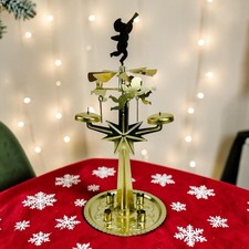 Vintage Twirling Christmas Angel Chimes Candle Holder with Box Unused 1990