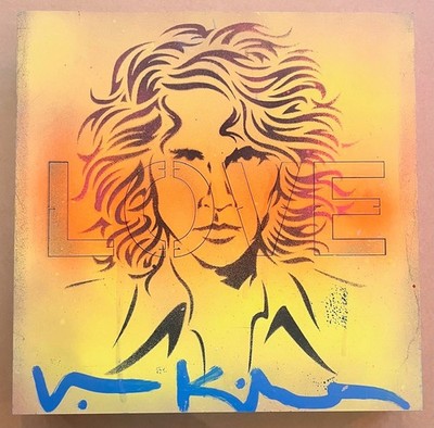 Val Kilmer Jim Morrison Love einzigartiges ORIG-Gemälde auf Sicherheitsbox signiert + Echtheitszertifikat
