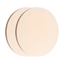 2 Pack Wood Panel Board, 12" x 11.8" Unfinished Wood Canvas Round Wooden