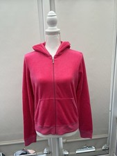 Image of Juicy Couture Velour Pink Zip Hoodie Rare Vintage NWT, Coral/pink Bright Soft XL