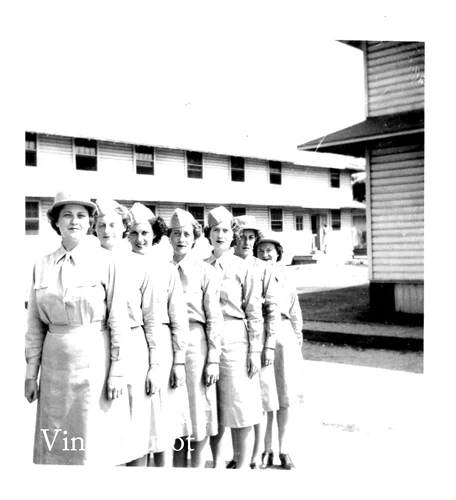 WW2 Era Military Women WAC/WAVE IN UNIFORMS Vintage Photo NAMED on BACK
