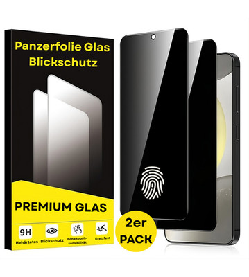 2x Blickschutz Sicht Panzerfolie Glas für Samsung Galaxy S26 S25 S24 S23 S22 S21