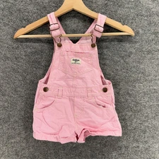 OshKosh B'gosh Romper Girls 3T Pink Striped Pockets Cotton One Piece Casual