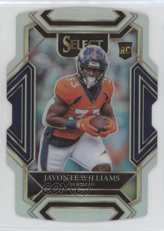 2021 Panini Select Club Level Silver Prizm Die-Cut Javonte Williams #257 2l4