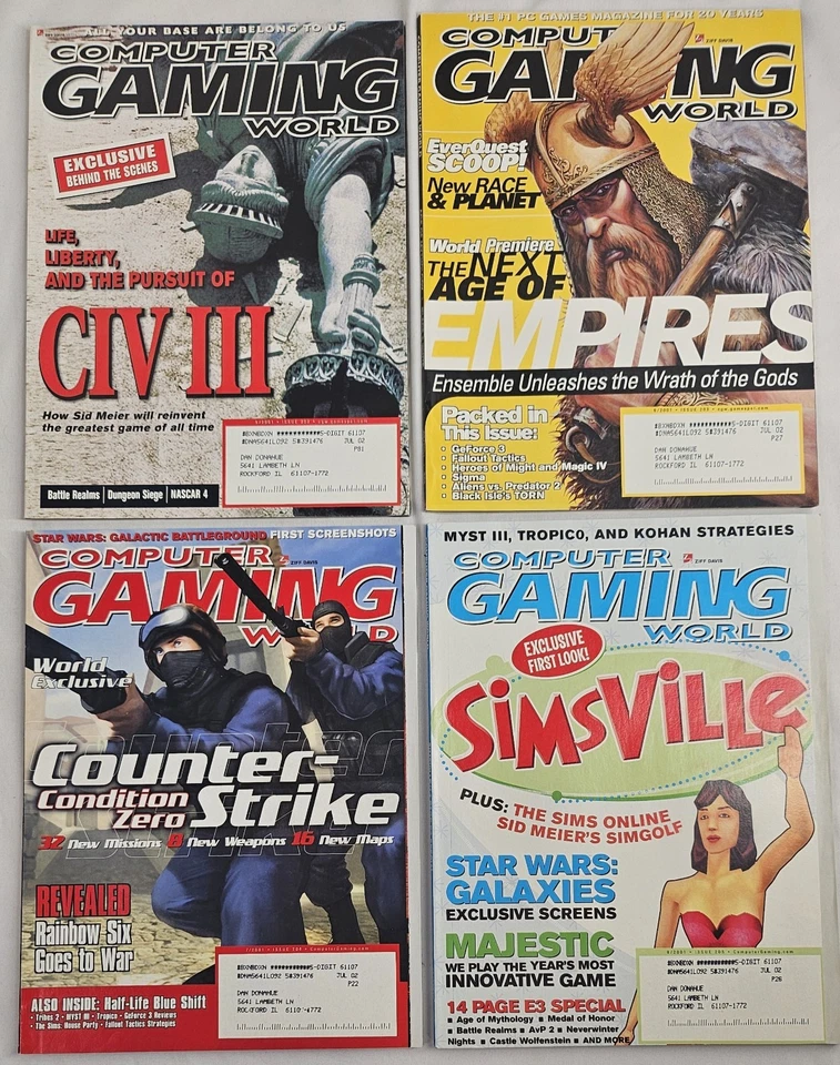 Computer Gaming World Magazine Complete Year 2001 Issues 198-209 VTG PC News - Image 3 of 4