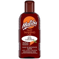 Malibu Fast Tanning Oil With Beta Carotine Tropical Coconut Fragrance - 200ml