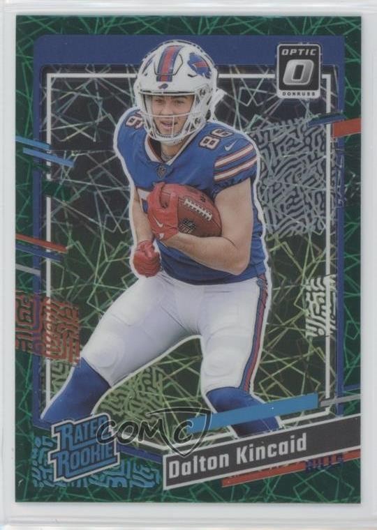 2023 Donruss Optic Preview Green Velocity Prizm Dalton Kincaid Rookie RC 01ya
