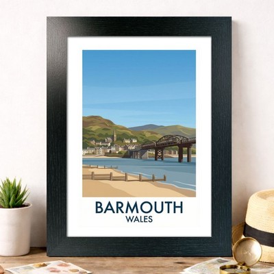 Barmouth, Wales Reise Poster Giclée Kunstdruck 149-3