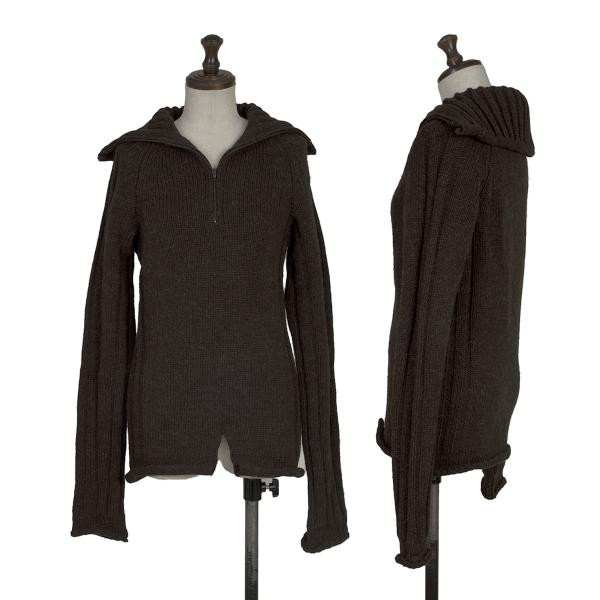 ✨希少✨JUEMI Zip-up Mock Neck Knit ブラック F Zip-up Mock Neck Knit – JUEMI