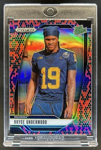 2025 Panini Prizm Draft Picks Bryce Underwood Snakeskin Rookie RC #28 Wolverines