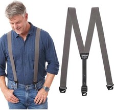 New HIKERS Upfitter Men's XL Black Hidden Under Clothes Suspenders 49 Inch