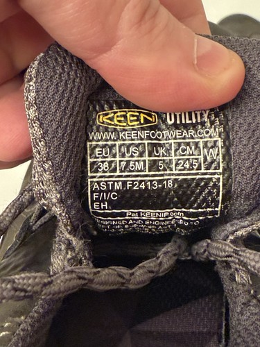 Keen Mens ASTM F2413-18 Leather Lace Up Steel Toe Gray Work Boots Size ...