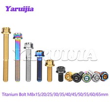 Titanium Bolt M8 Small Flange Head Hex Screws 15 20 25 30 35 40 45 50 55 60 65mm