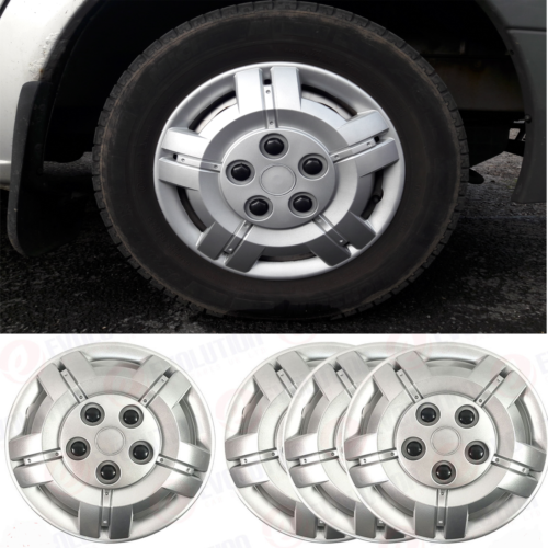 15" PARA ADAPTARSE CUBIERTAS DE RUEDA FIAT DUCATO ADORNOS PROFUNDOS TAPACUBOS TAPADERA NEGRA - Imagen 1 de 4